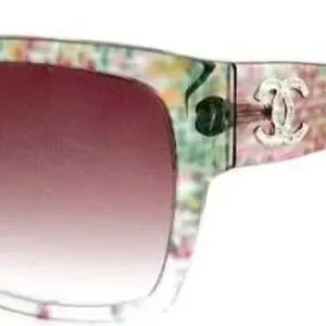 Authentic CHANEL Clear Floral Oversized CC Cocomark Sunglasses flawless chanel flower sunglasses products for sale | eBay main image 4